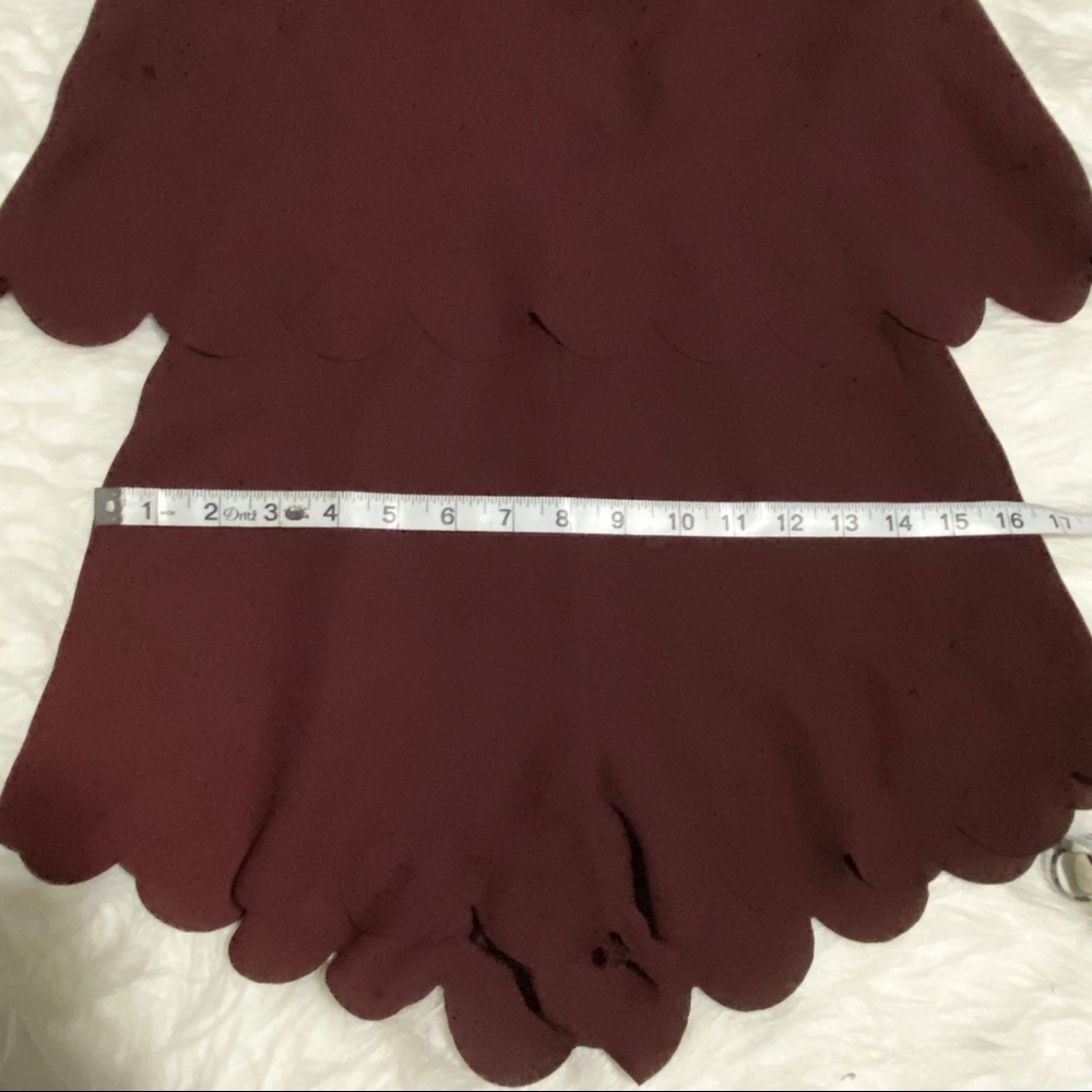 H&M Burgundy Scalloped Romper - Picture 5 of 7